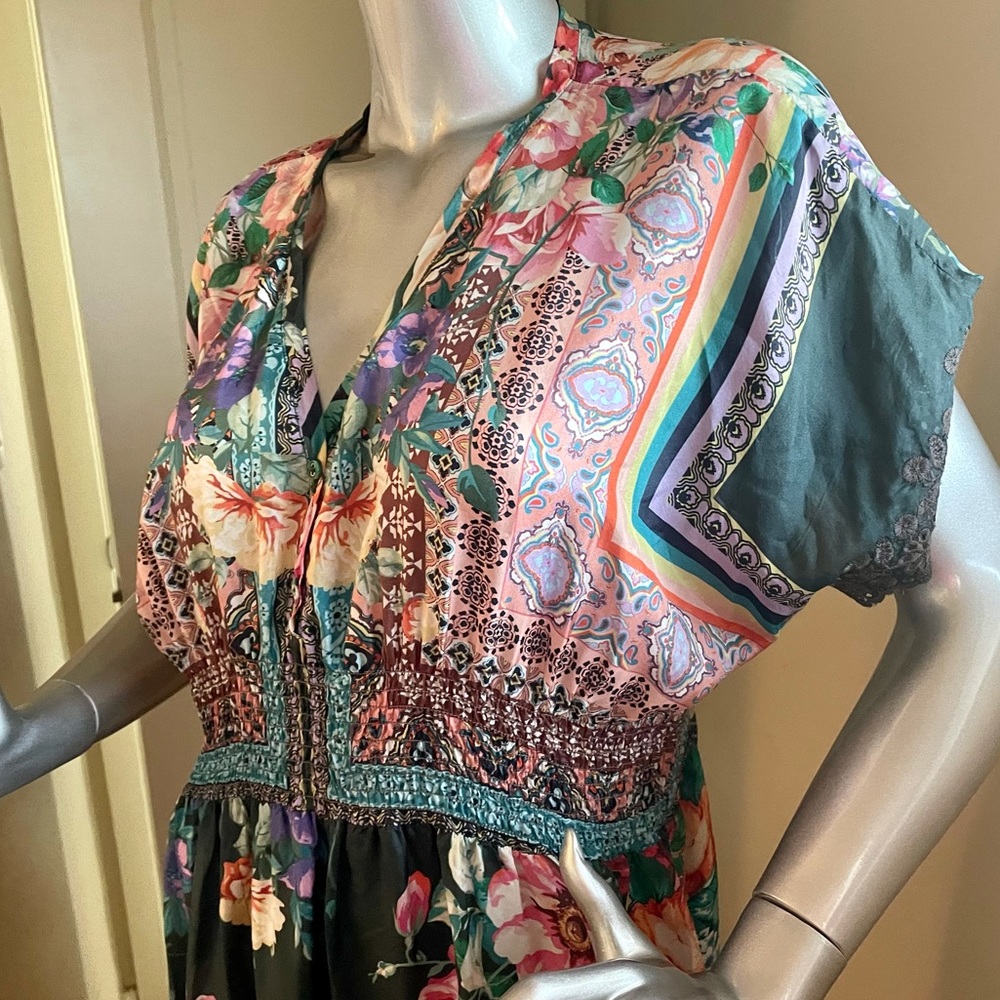 Johnny Was Multicolored Flowing Maxi